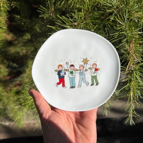 Porcelánový talířek Bratři