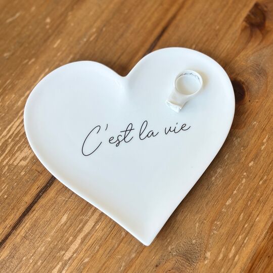 Porcelánový talířek ve tvaru srdce 