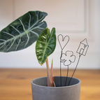 Drátěná dekorace, set 3 ks