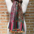 Hnědý šál - rub a líc - dvě možné barevnosti