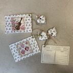 Pohlednice se srdíčkem z látky