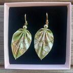 Zelené náušnice, papírové, voděodolné