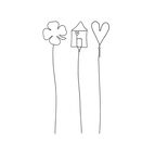 Drátěná dekorace, set 3 ks