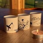 Velmi milé mini svícny z porcelánu