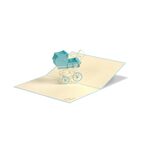 Rozkládací přání kočárek modrý