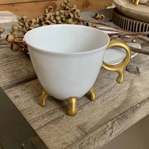 Porcelánový hrnek na nožičkách, Radka Linhartová