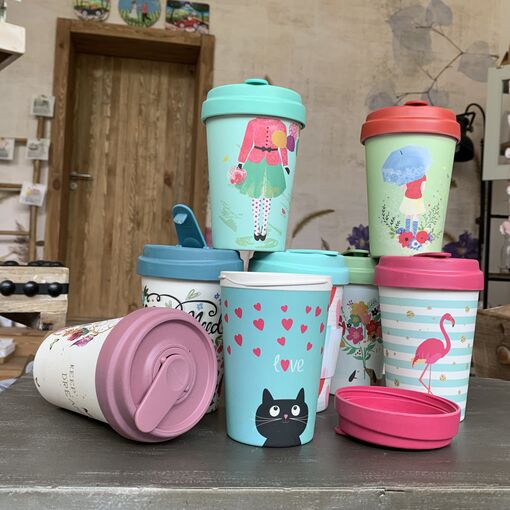 Bamboo Cup Ladies and Girls/ Cestovní bambusový hrnek