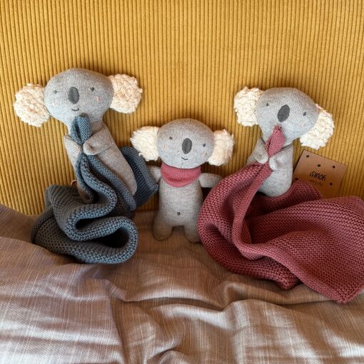 Muchláček Koala, hračka z pleteniny