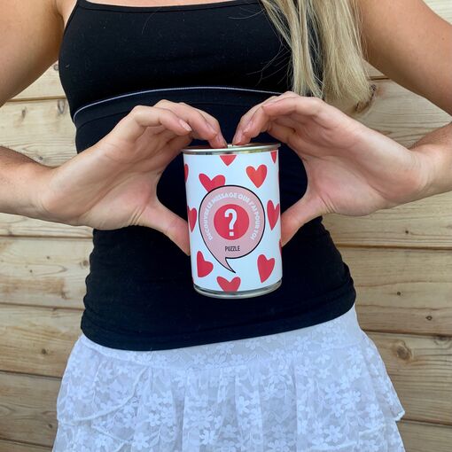 Překvapení v plechovce - puzzles JE T´AIME/Miluju Tě