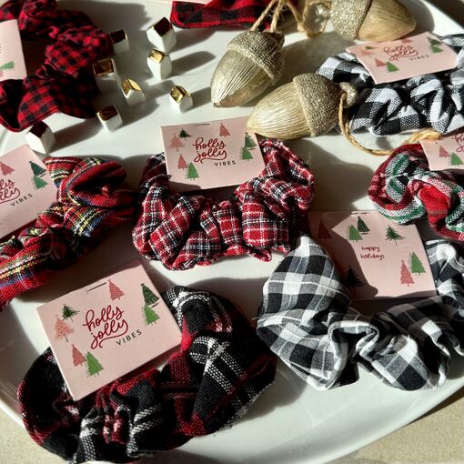 Vánoční scrunchie/gumička do vlasů