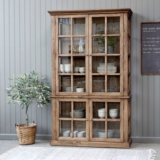 Vitrína se 4 dveřmi z recyklovaného dřeva, Chic Antique