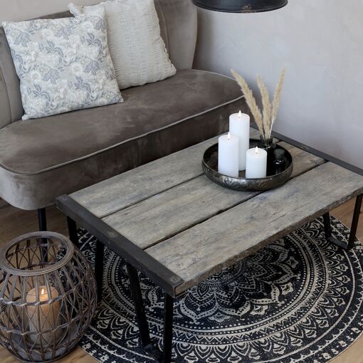 Factory konferenční stolek z recyklovaného dřeva, větší, Chic Antique