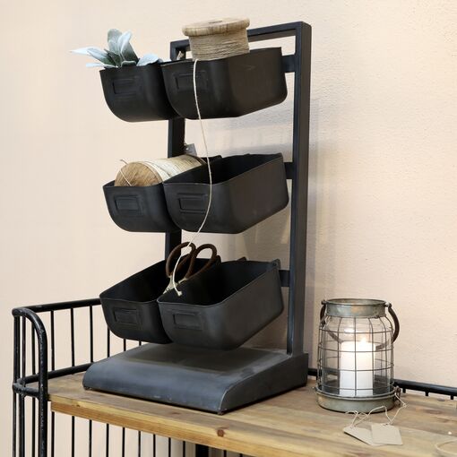Stojánek s úložnými boxy, Chic Antique