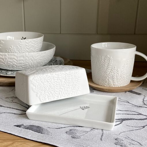 Porcelánová máslenka s lístky z kolekce MIX & MATCH, Raeder